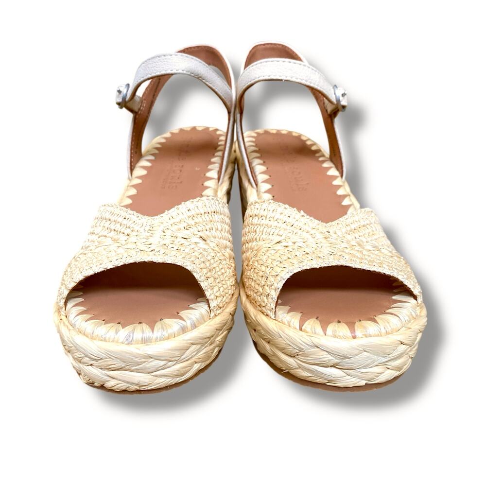 New Gentle Souls by Kenneth Cole Nomi Raffia Wedge Sandals Sz 6M Espidrille - Picture 4 of 16